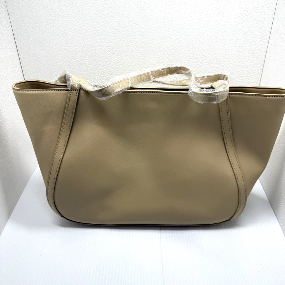 Cavalli Class Sandra Shopper Tote Almond Buff Logo Shoulder Bag Large Neutral - Picture 7 of 13